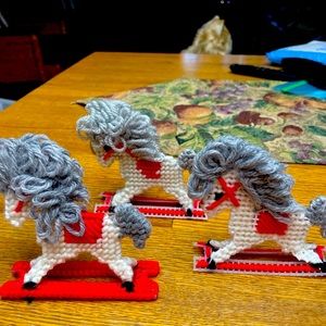 Wooden holiday horses